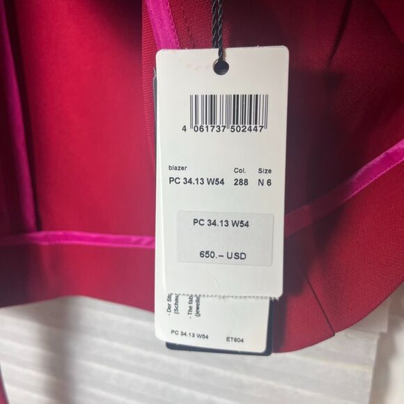 MARC CAIN • Red Blazer w/ Sash Belt (removeable) • Size US 14 (N6) - Picture 5 of 10